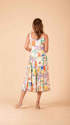 The Positano Box-Pleat Midi Skirt