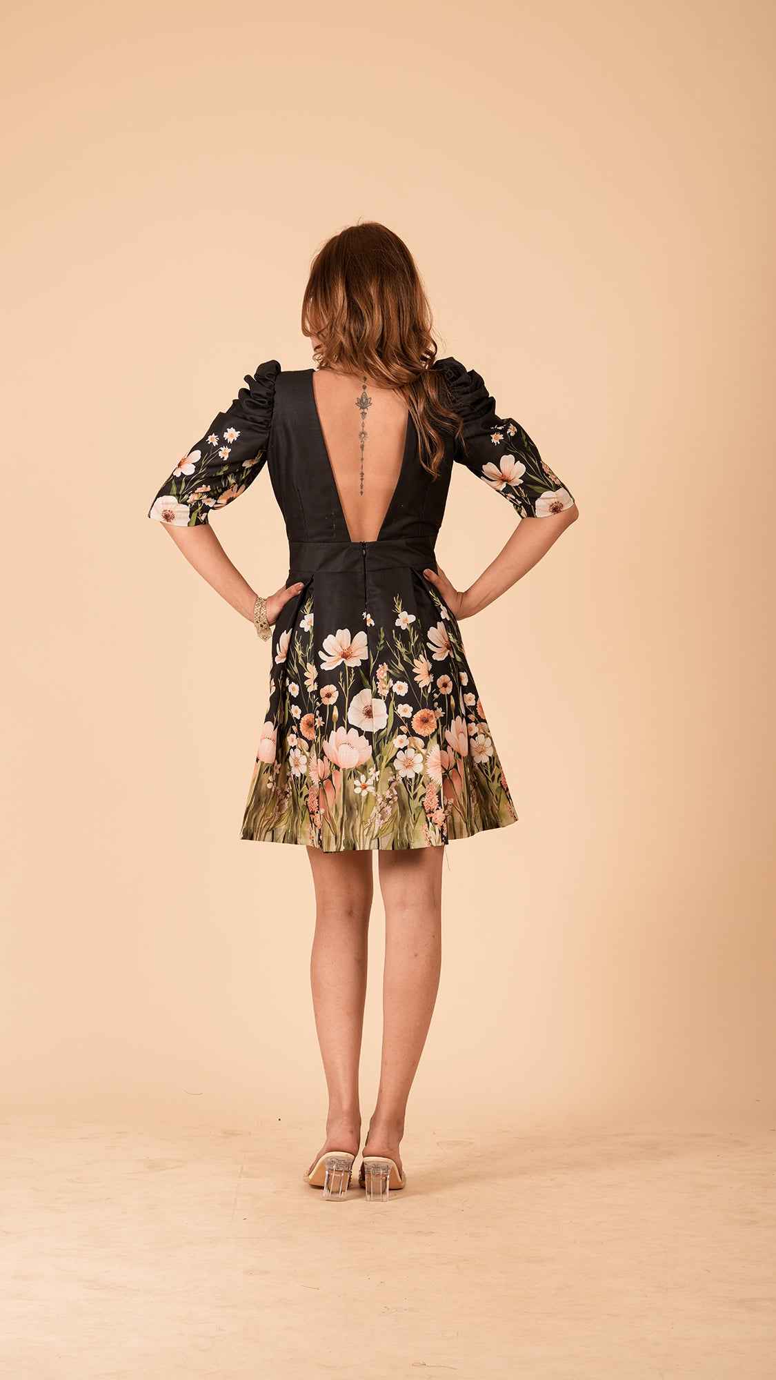 The Midnight Garden Plunge Mini Dress