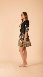 The Midnight Garden Plunge Mini Dress