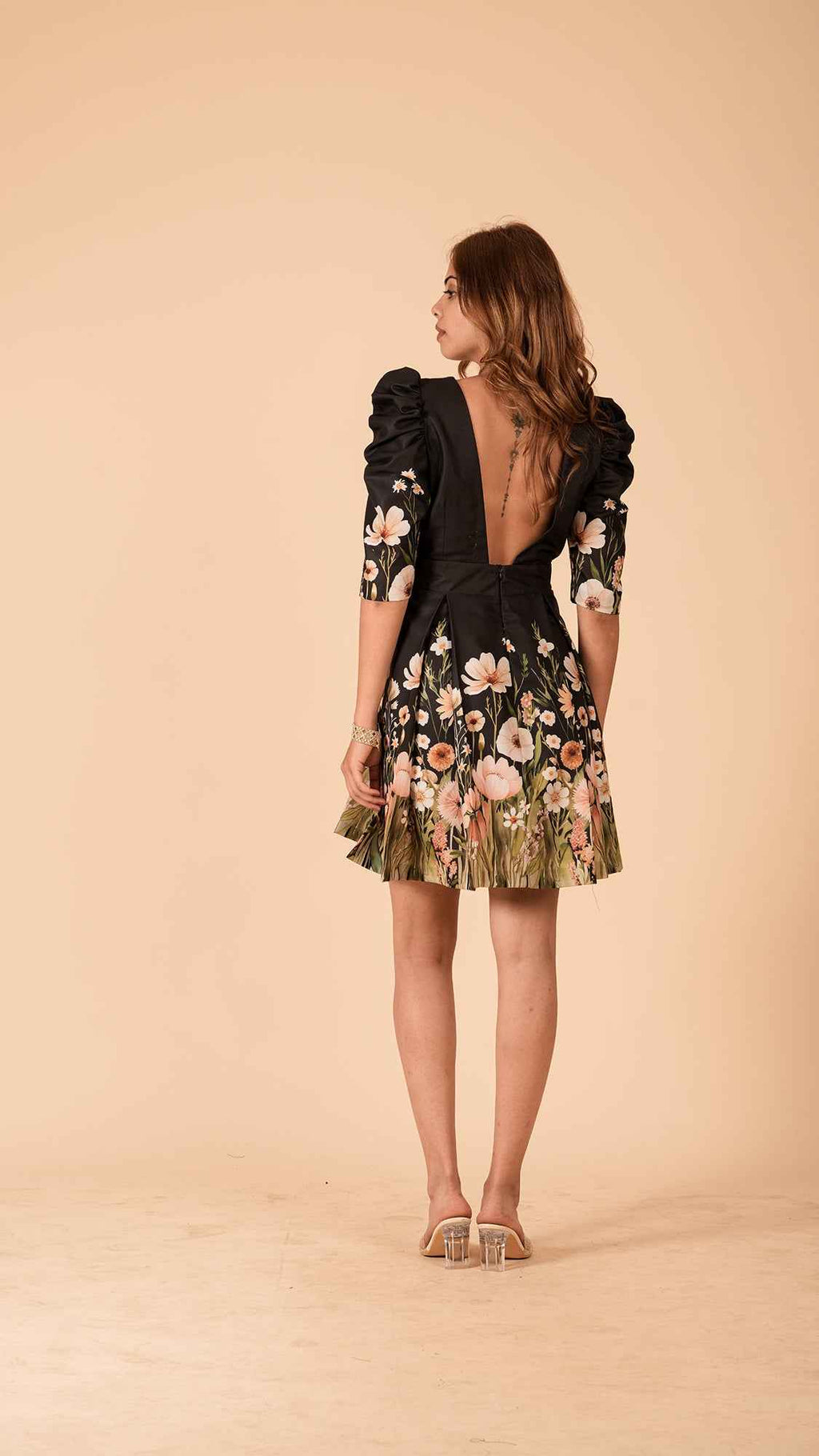 The Midnight Garden Plunge Mini Dress