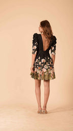 The Midnight Garden Plunge Mini Dress
