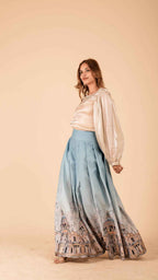 The Basilica Ombre knife Pleated Skirt
