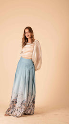 The Basilica Ombre knife Pleated Skirt