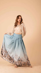 The Basilica Ombre knife Pleated Skirt