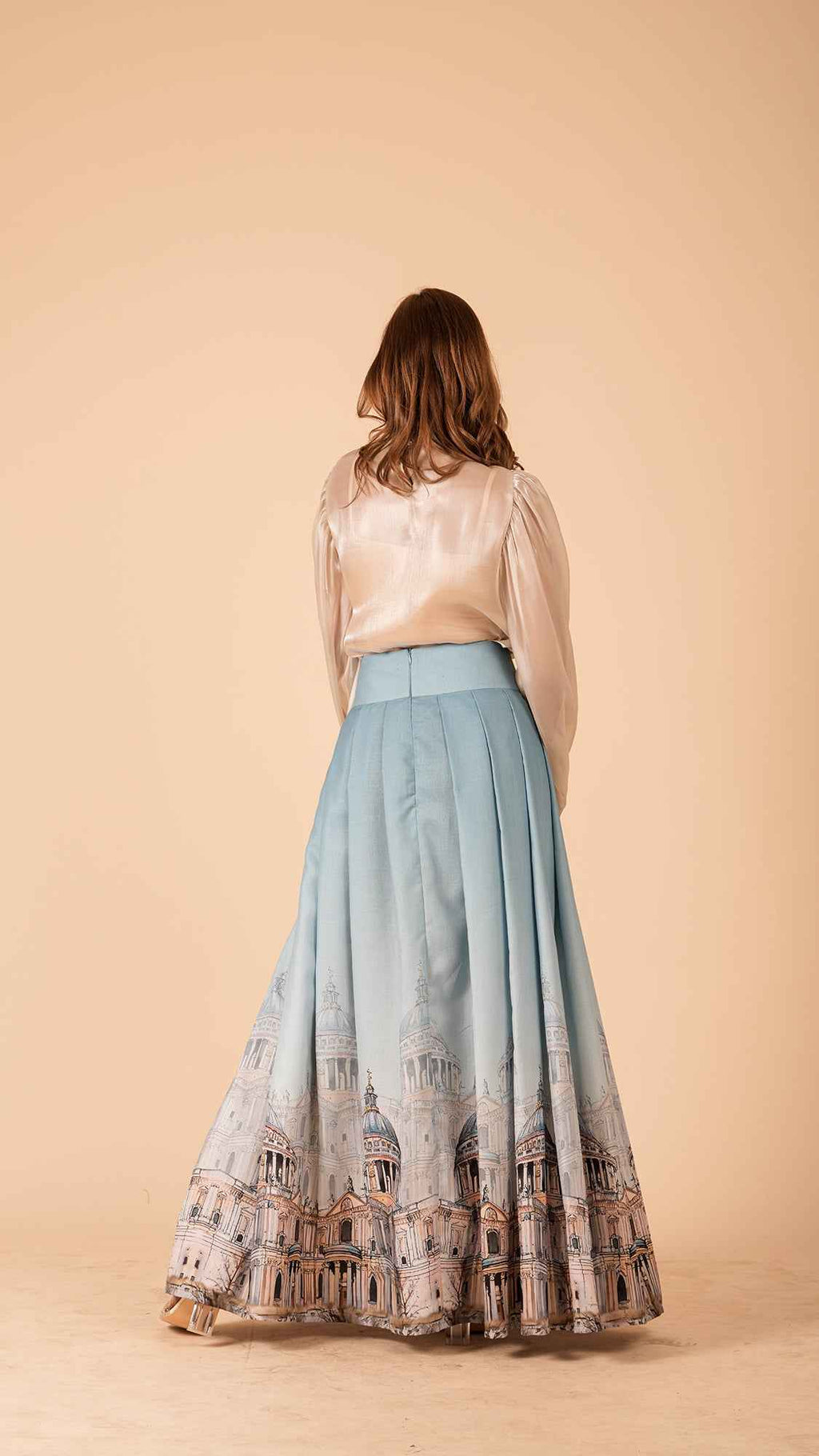 The Basilica Ombre knife Pleated Skirt