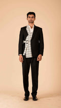 Deconstructed Monochrome Suit Jacket