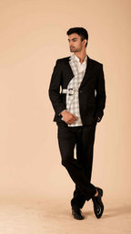 Deconstructed Monochrome Suit Jacket