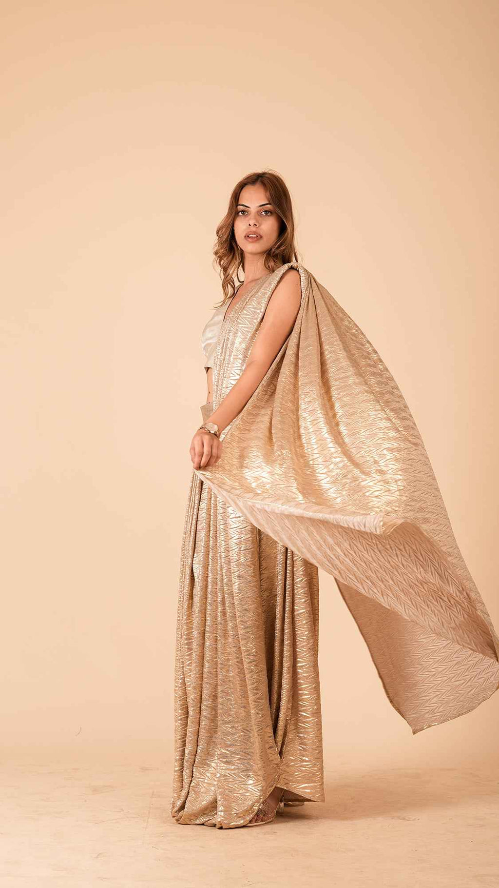 The Aurelia Metallic Concept Saree