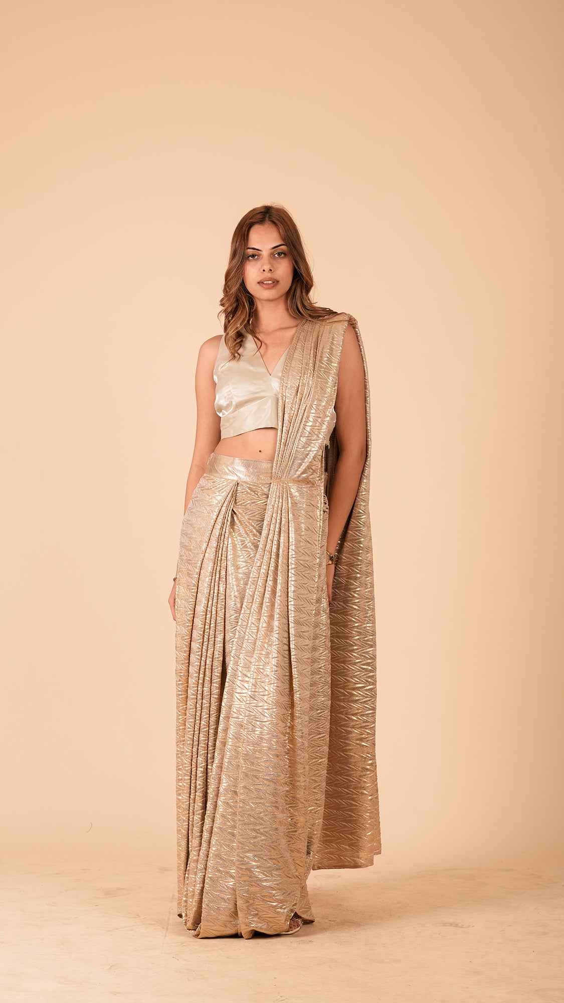 The Aurelia Metallic Concept Saree
