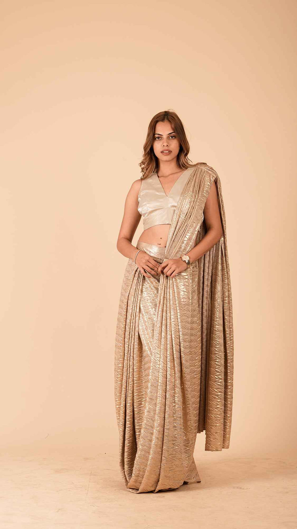 The Aurelia Metallic Concept Saree