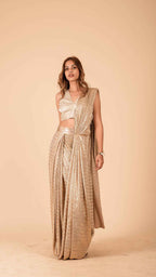 The Aurelia Metallic Concept Saree