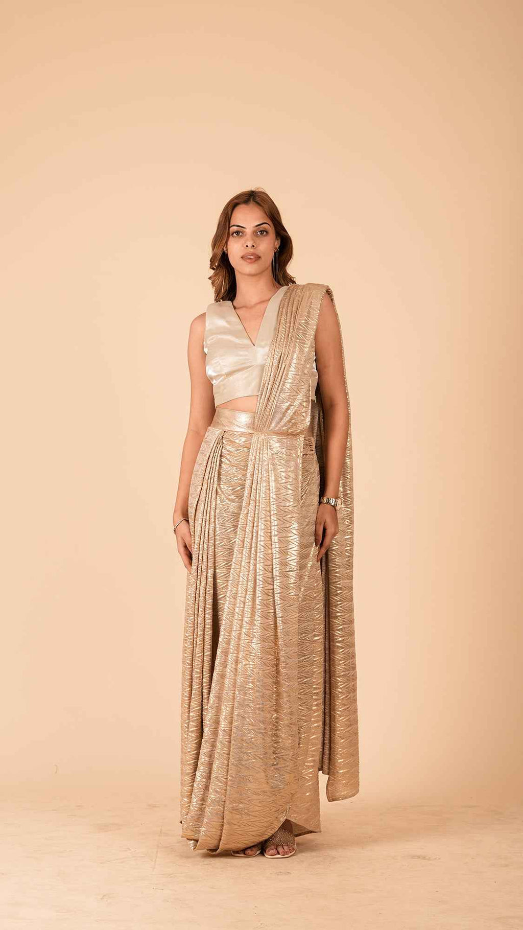 The Aurelia Metallic Concept Saree