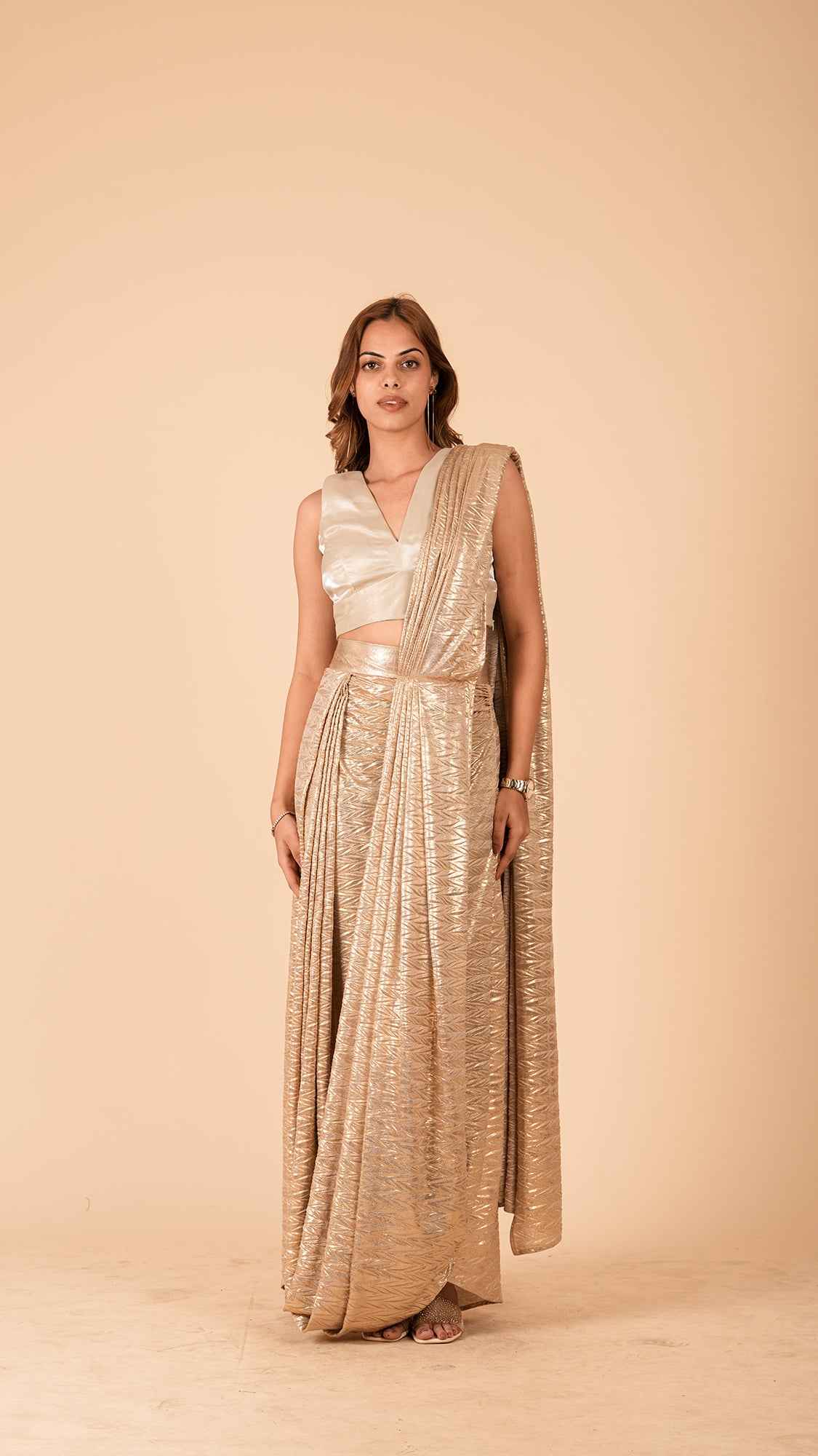 The Aurelia Metallic Concept Saree