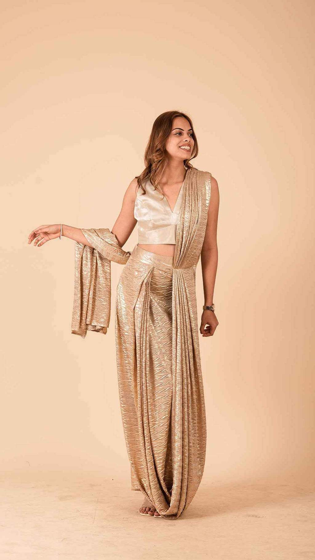 The Aurelia Metallic Concept Saree